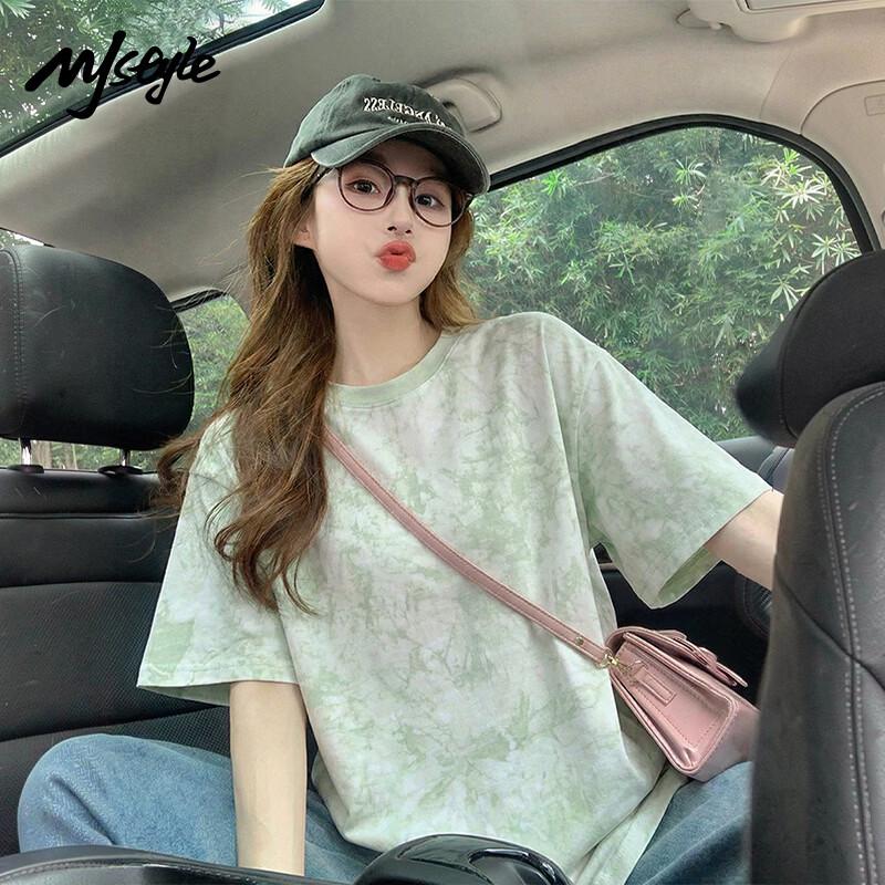 MJ STYLE Women s Tie-Dye Cotton T-Shirt L