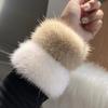Fashion Cute Mink Fur Cuffs Warm Hand Arm Warmer Wristbands Accessories