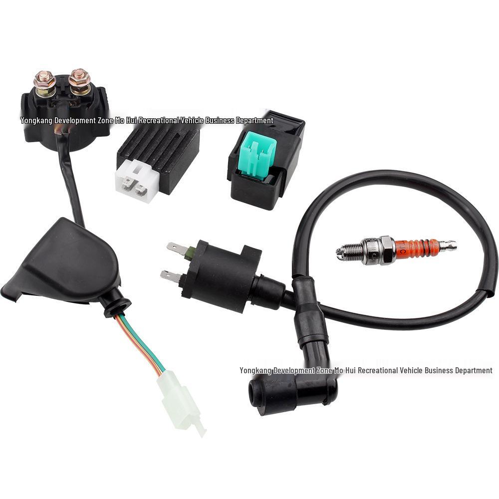 

Off-Road ATV/Motorcycle Ignition Kit: 50-110cc Spark Plug, Relay, High-Voltage Pack, Half-Wave Rectifier Hybrid Model