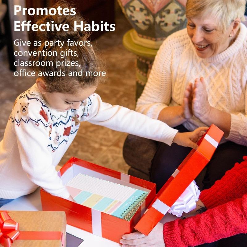 5 Pack to Do List Pad, Undated Daily Planner A5 Notepads, 150 Pages Diary to Do