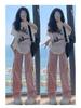 2025 Women's Petite Pink High-Waist Cargo Parachute Pants - Summer Casual Wide-Leg Drape Style