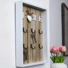 Vintage Wooden Key Holder Wall Mount Cabinet Key Rack Multi-Purpose Key Storage Shelves  Entryway