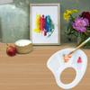 3 Color Mixing Tray Miniature Handheld Finger Painting Palette For Watercolor Oil Acrylic Paint With Thumb Hole Design