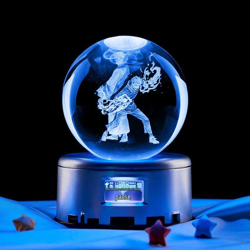Yuji Itadori 3D Engraved Crystal Ball Starry Night Light Ornament