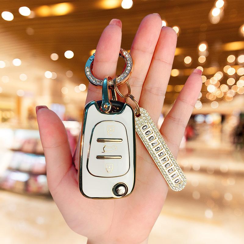 Applicable To Modern Langdong Car Key Cover Lead Picture Sonata 9 Tucson Bag Buckle Case Ix25/35 Rena Men and Women