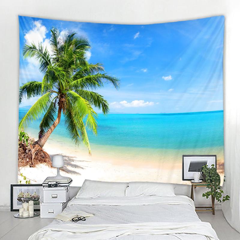 

Гобелен Декор в стиле бохо Гобелен Пляжный пейзаж Настенный гобелен Декор Мандала 100x75cm