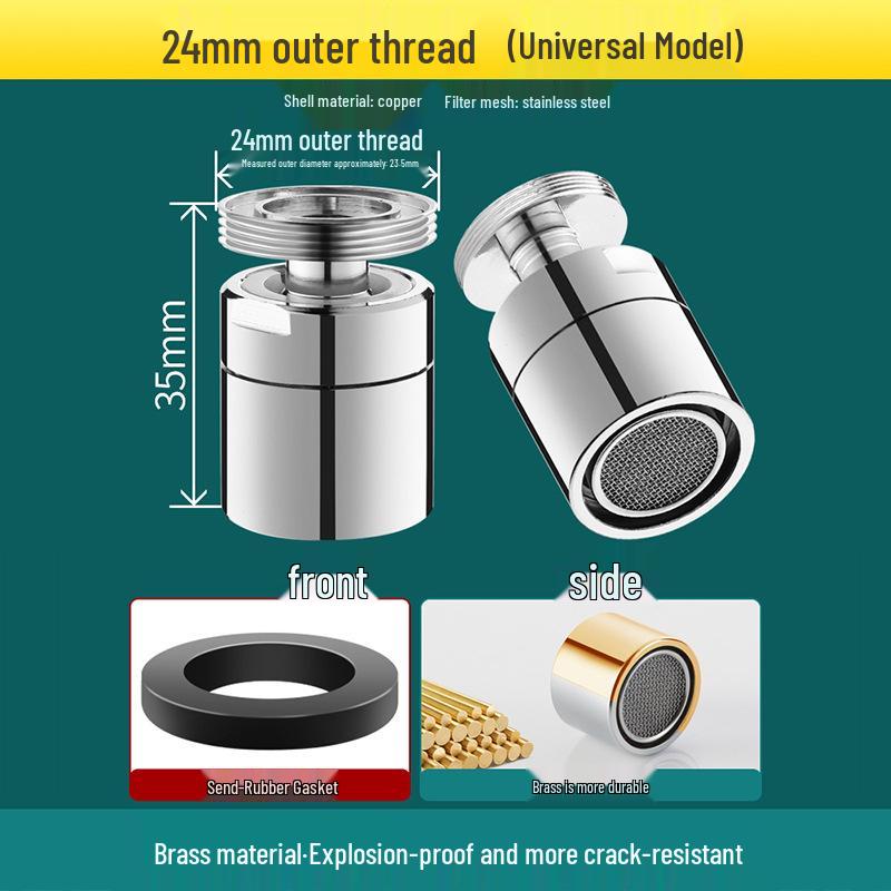Anti-Splash Faucet Aerator with Filter Screen for Kitchen Sink