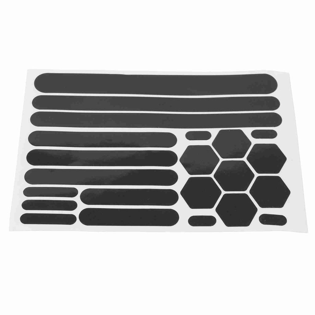 Bicycle Reflective Sticker Black Waterproof High Visibility Strong Adhesion Soft Bike Reflective