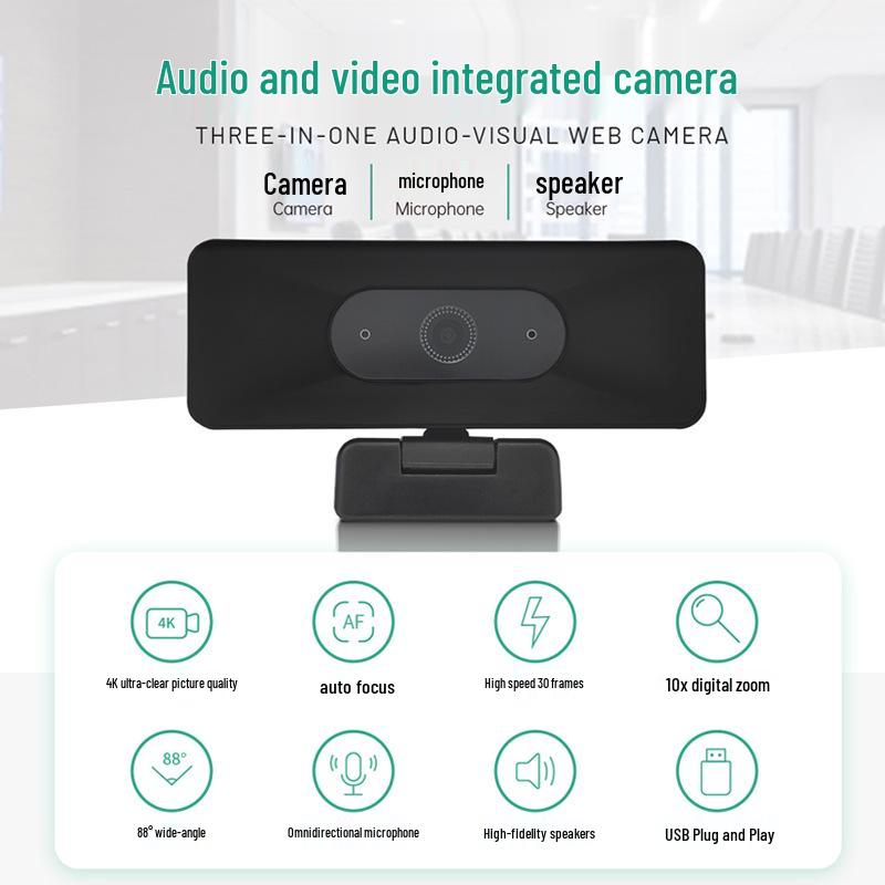 

Guke 4K Camera with Built-in Microphone & Speaker for Desktop/Laptop Streaming HD83-4KAF