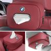 BBIQ7 Metal Logo Car Tissue Box Auto Seat Back Hanging Tissue Box For BMW X3 X5 X4 X6 X7 G30 G20 G32 G11 G12 F40 F30 interior sticker