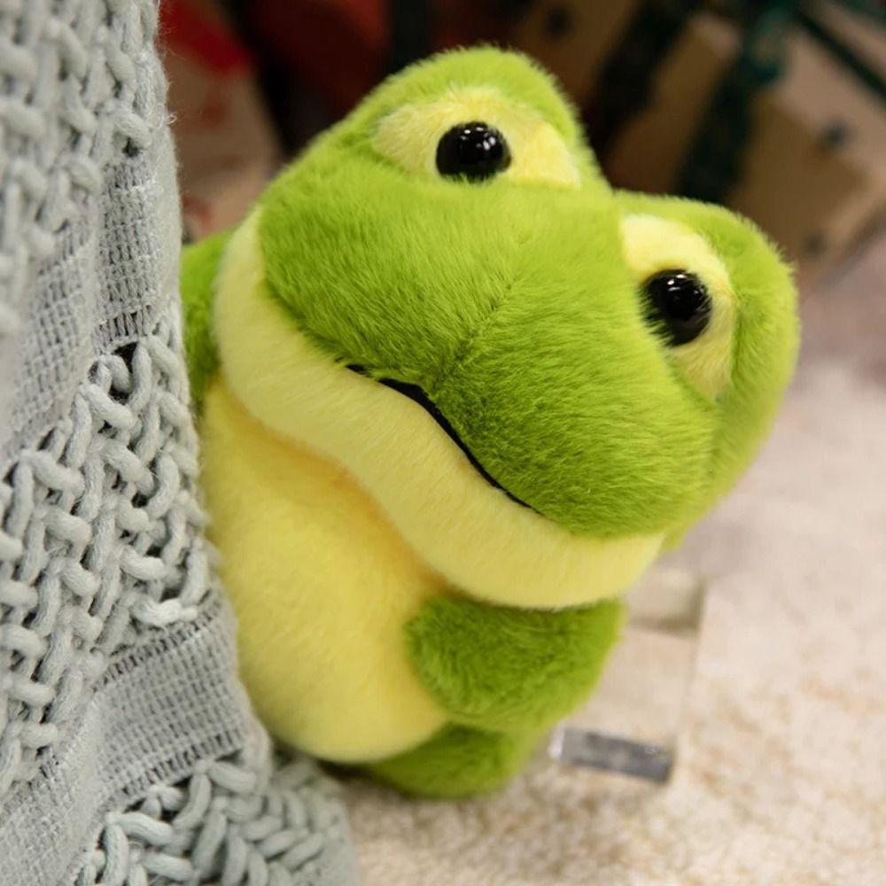 Cartoon Anime Animal Fluffy Frog Figure Doll PP Cotton Cartoon Frog Stuffed Toy  Car Decor