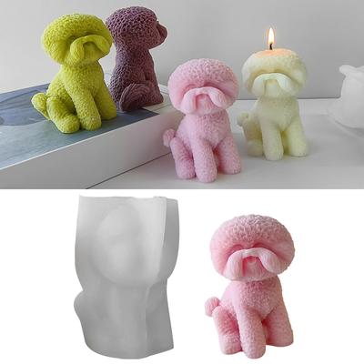 Cute Dog Silicone Mold DIY Epoxy Resin Molds Table Ornament Mould Scented Candle Plasters Making Tool Easy Clean