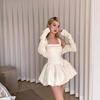 Ballet Style White Suspender Dress for Women In Summer New Style Small Waisted A-line Skirt To Make Them Look Slim and Fluffy Short Skirt
