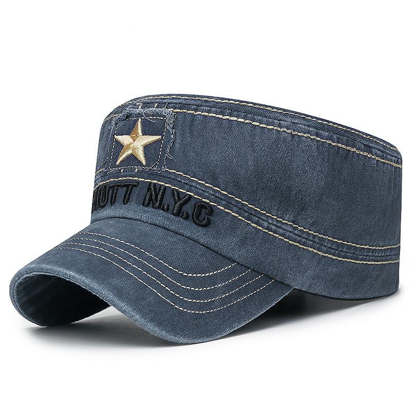 Classic Cotton Flat Brim Hat With Adjustable Fit For Men And Women