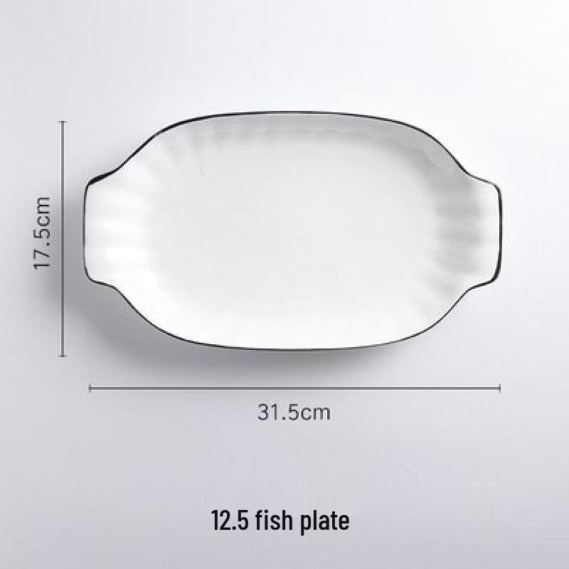 Abay Simple Black Line Ceramic Dinnerware Set