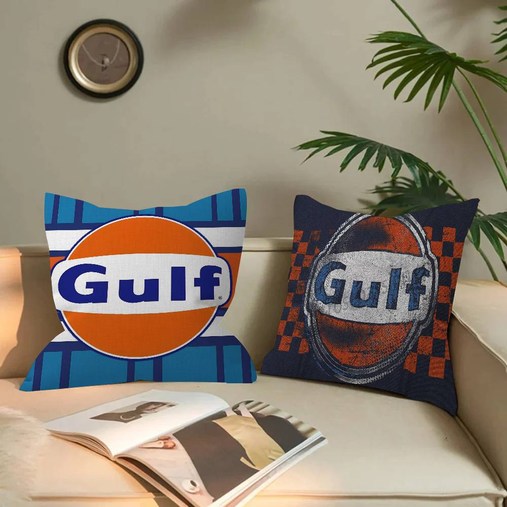 G-Gulfs Racing Car Logo Personalized Pillow Cover Kids Bedroom Wild Party Decor Pillowcase Kid Birthday Shower Gift