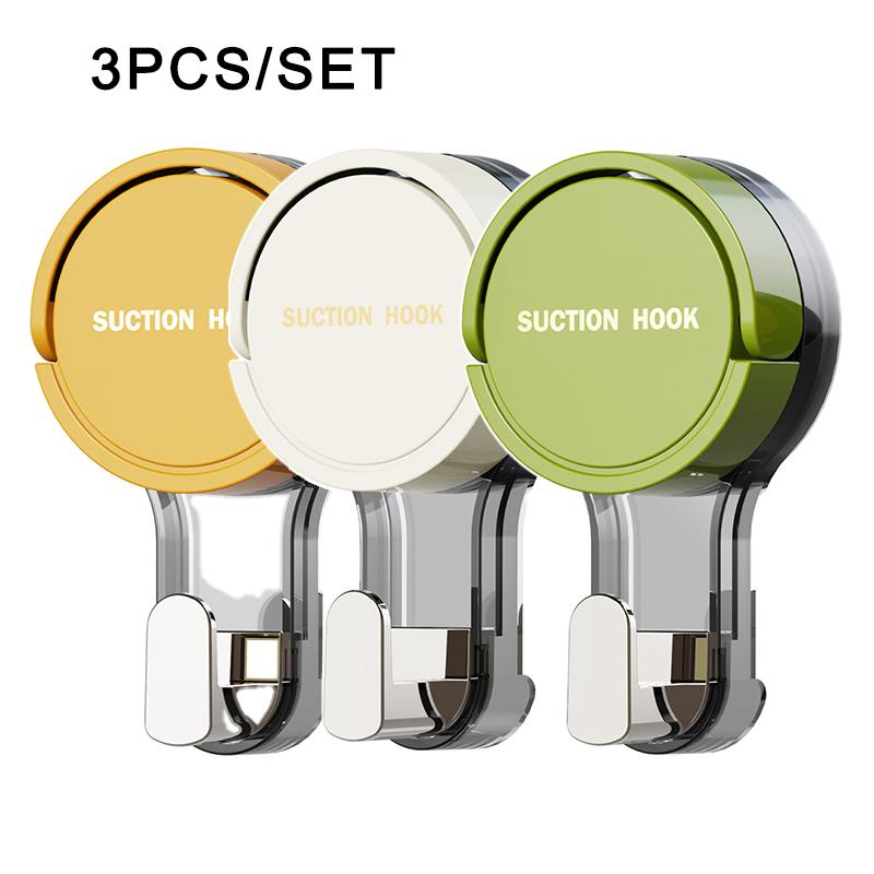 1/3pcs Suction Cup Hook Reusable Stronge Waterproof Suction Hooks Removable Bathroom Vacuum Suction Hook Hangers Hooks
