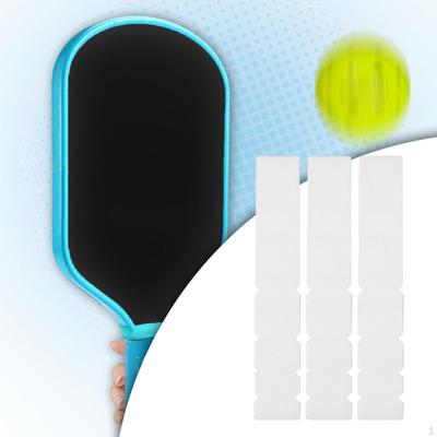 3 Pieces Pickleball Paddle Edge Tape Clear 15.5 Inches Long Sticky Racquet Protector Side Tapes