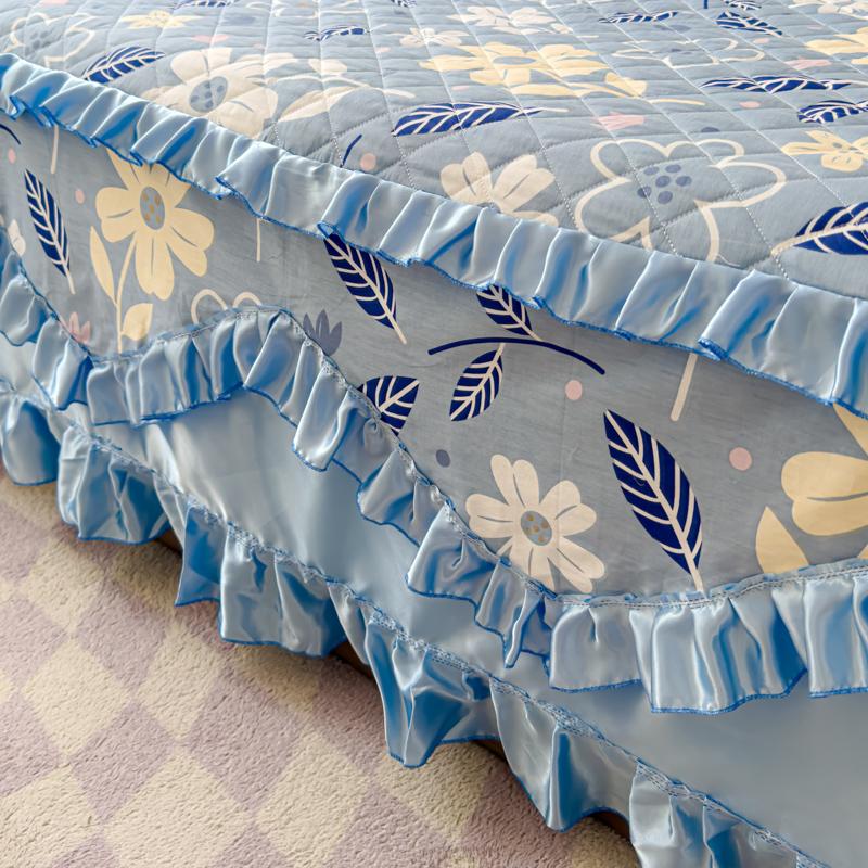 100% утолщенное стеганое покрывало из хлопка кружевная юбка для кровати принцессы — фото 6