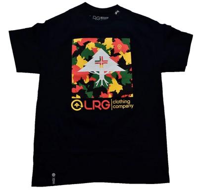 Lifted Research Group Maglietta Uomo LRG OG Foglia d'Acero Nera NWT Piccola