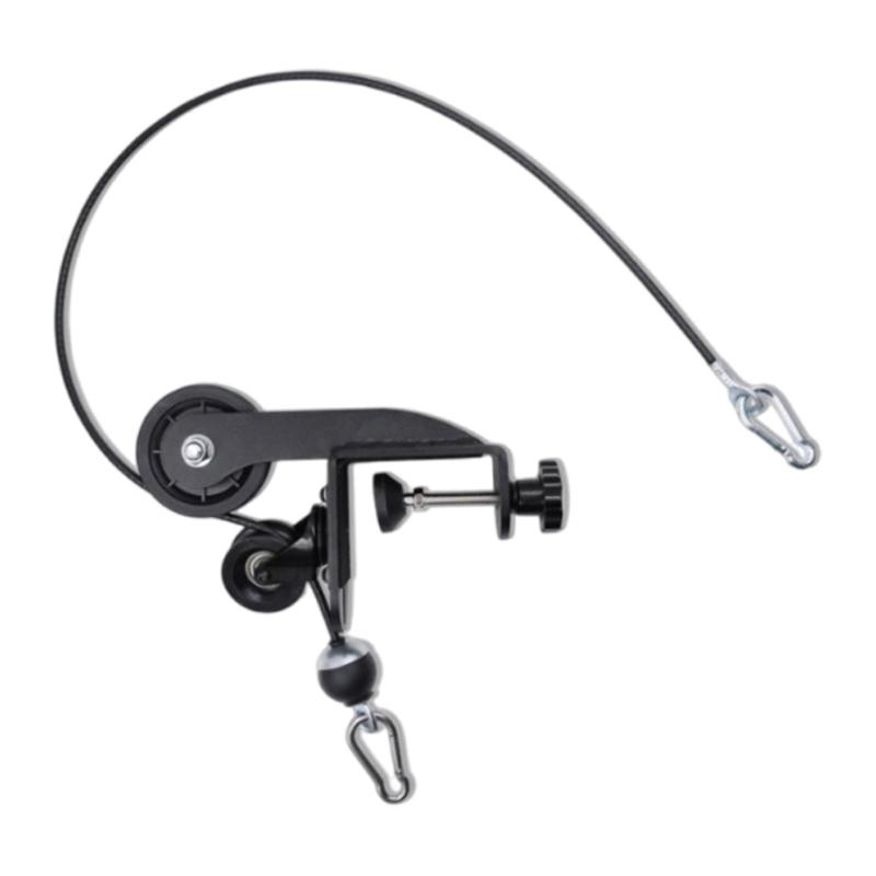 

Desktop Arm Trainer for Office Worker Forearm Wrist Roller Fitness Exerciser with Pulley Construction Steel Cable Rope 1