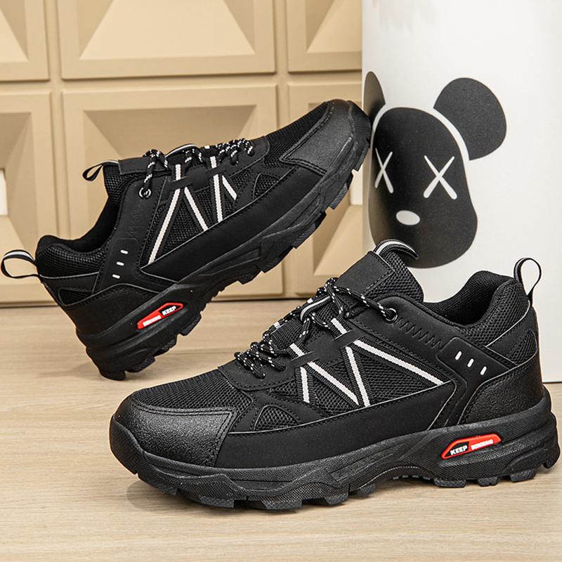Men's Hiking Shoes Anti Slip New Casual Sports Shoes Mesh Breathable Wear-resisting Thick Soled Walking Shoes for Men