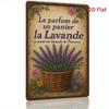 Vintage Lavender Basket Metal Wall Poster Home Living Room Decor