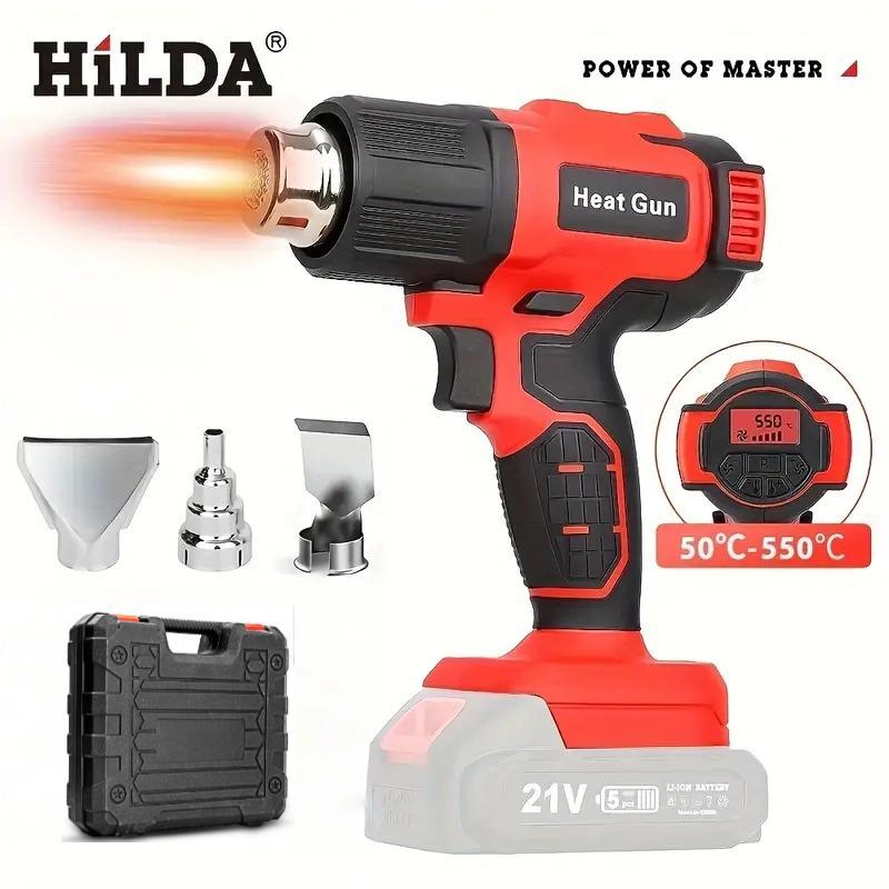 Portable Rechargeable Lithium Battery Heat Gun with Digital Display and Wireless Temperature Control