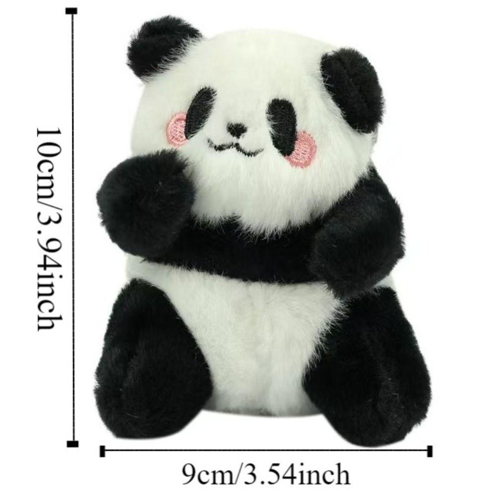 Stuffed Animals Small Panda Plush Doll Sitting Happy Panda Keyrings  Gift for Girls
