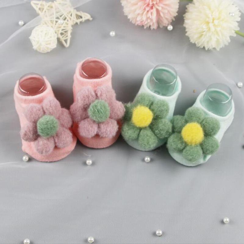 2Pair New Cute Flower Baby Socks