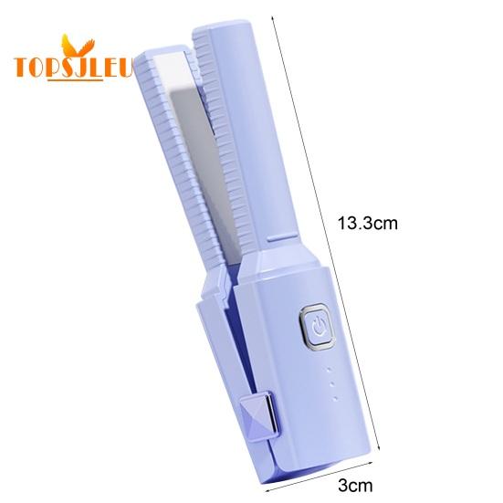 Tragbarer kabelloser Haarglätter, 30 Sekunden schnelles Aufheizen, Styler mit doppeltem Verwendungszweck, Aufladen über USB, automatische Abschaltung, kabelloser Verbrühungsschutz, Reise-Haarstyler