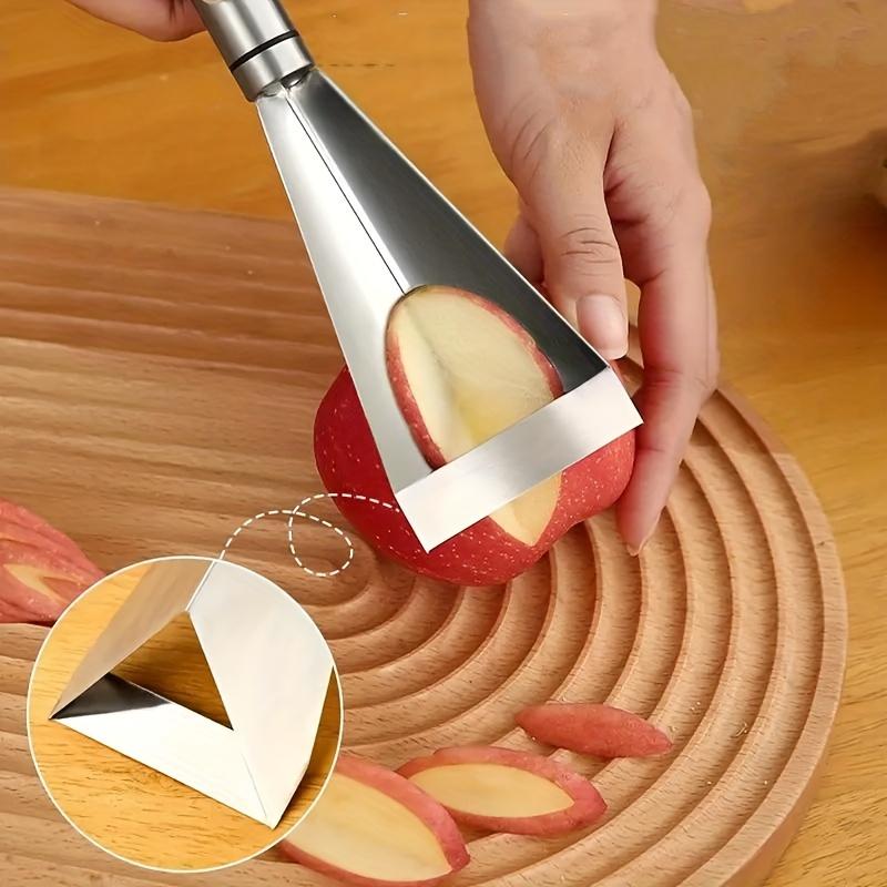 1pc Triangular fruit carving knife, anti-slip groove tool, DIY fruit plate decoration