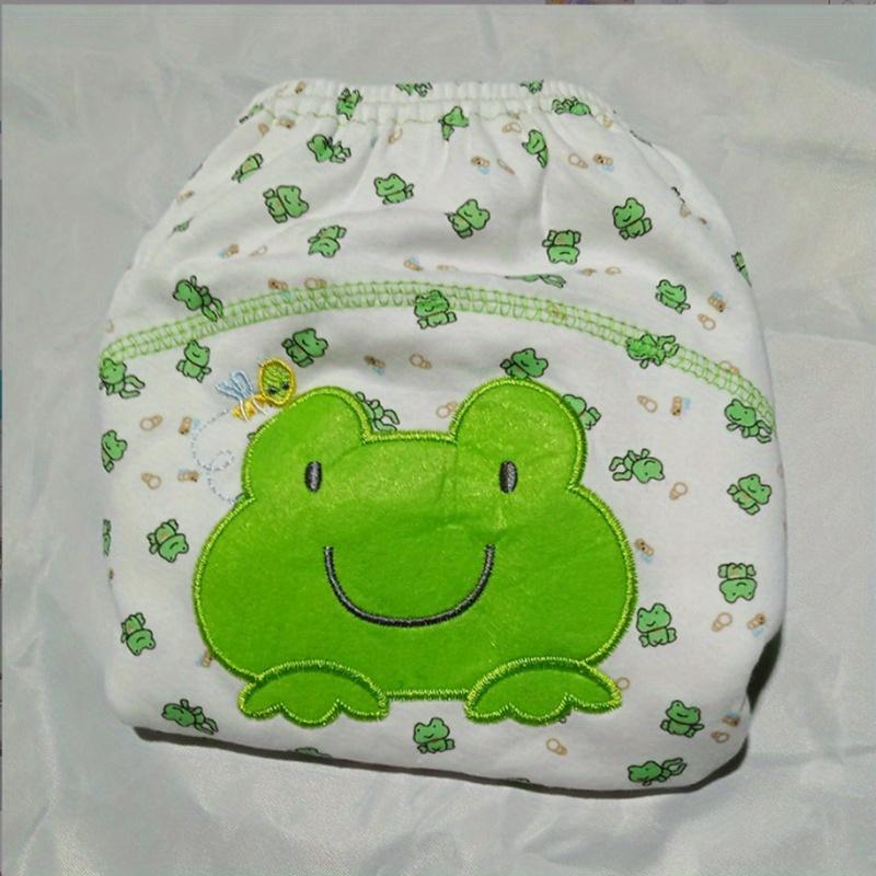Baby Diaper Diaper Pants Three Layers of Learning Pants Diaper Pocket Embroidery Pull-up Cloth Diaper