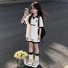Girls' Super Beautiful Set 2026 Summer New Style Children's Sports Short-sleeved Shorts Casual Two-piece Set