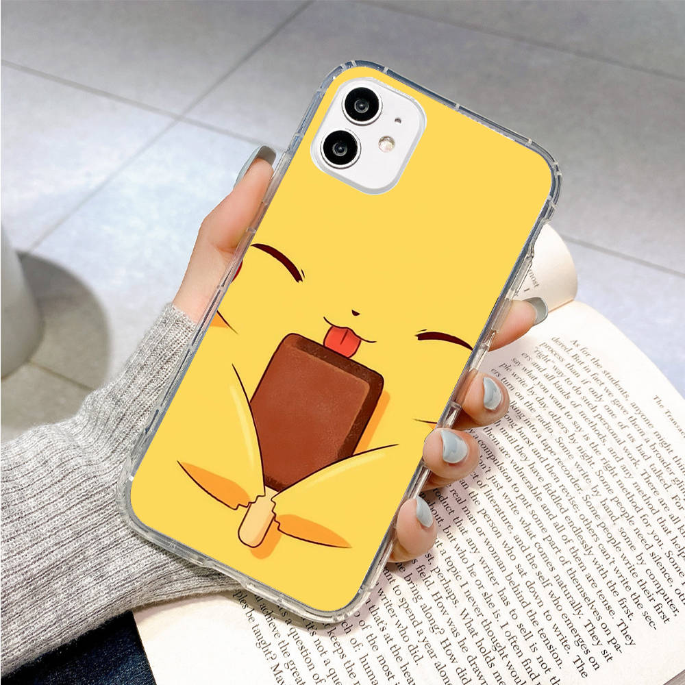PK17 Pikachu Cartoon Transparente Hülle für Samsung A04 A14 A23 M33 M53 Realme 10 9 C35 C55 VIVO Y02 Y12 Infinix Hot 30 Note 11 Tecno Spark 8P Pro