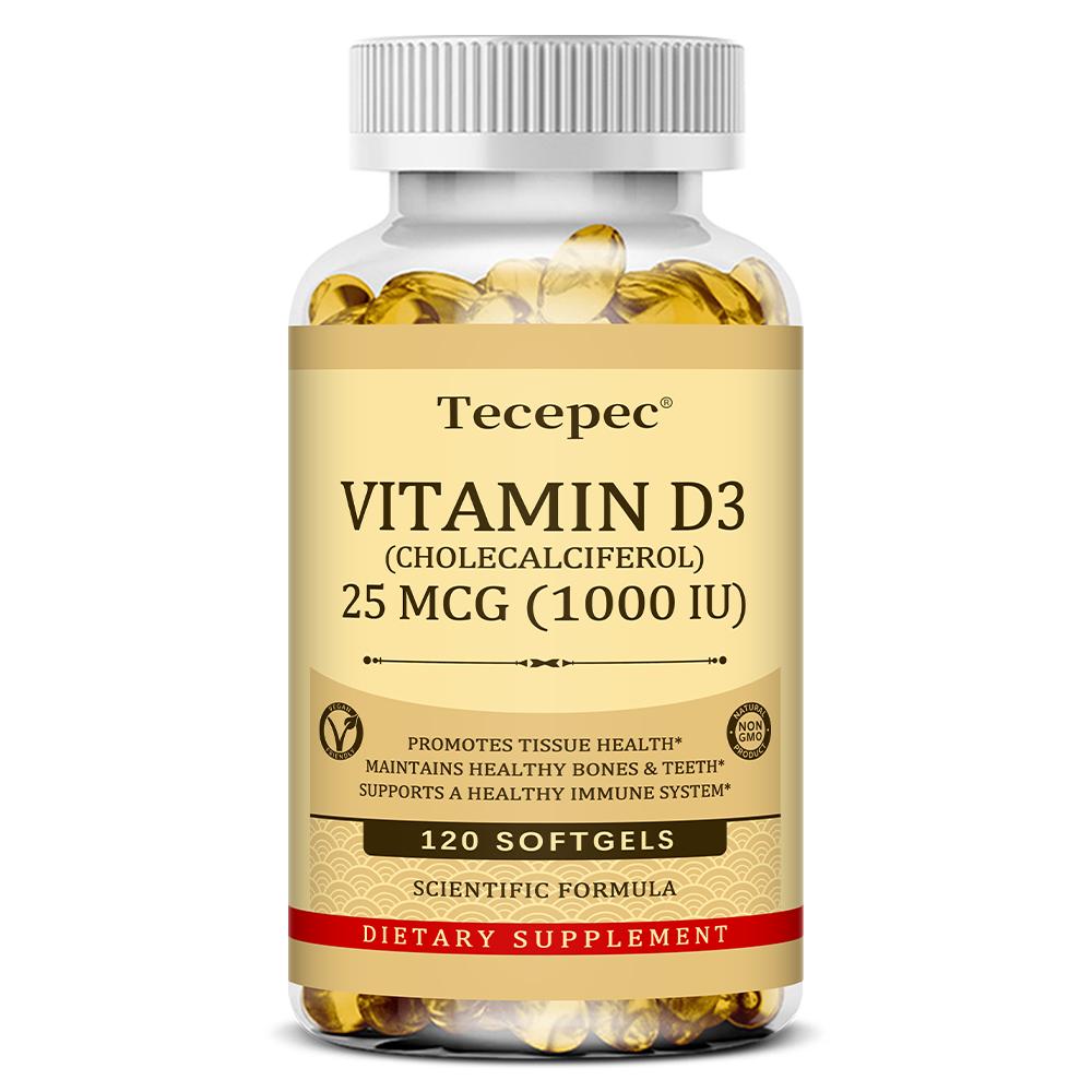 Vitamin D3 (As Cholecalciferol) 25 Mcg Dietary Supplement, 120 Softgels Per Bottle 120 Capsules