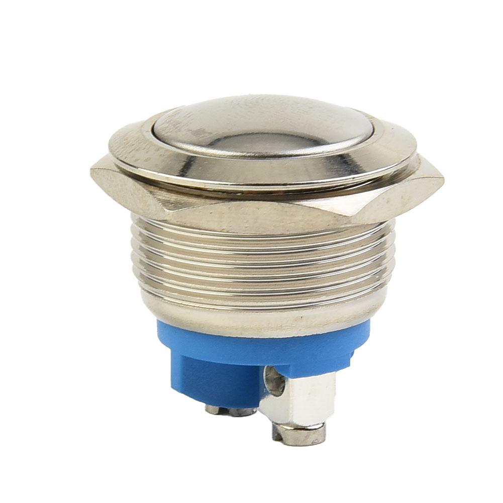 Marine Electrical Momentary Push Button Starter Switch 19mm Stainless Steel IP67 Waterproof Suitable for Boat Horns 30A 12V DC