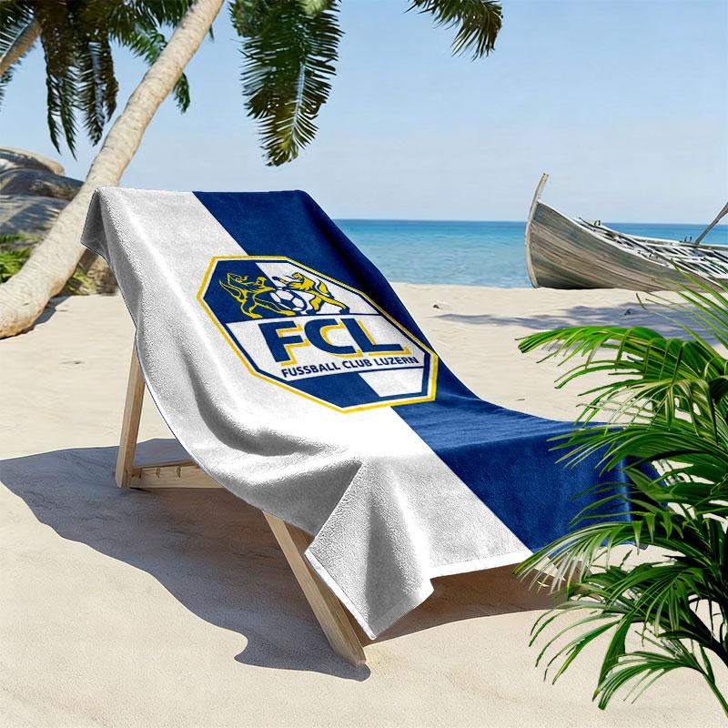 FC Luzern Print Beach Towel, Large Soft Quick Dry Towel for Beach Camping Swimming