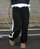 RONRON Side Lace Track Sweat Pants Black