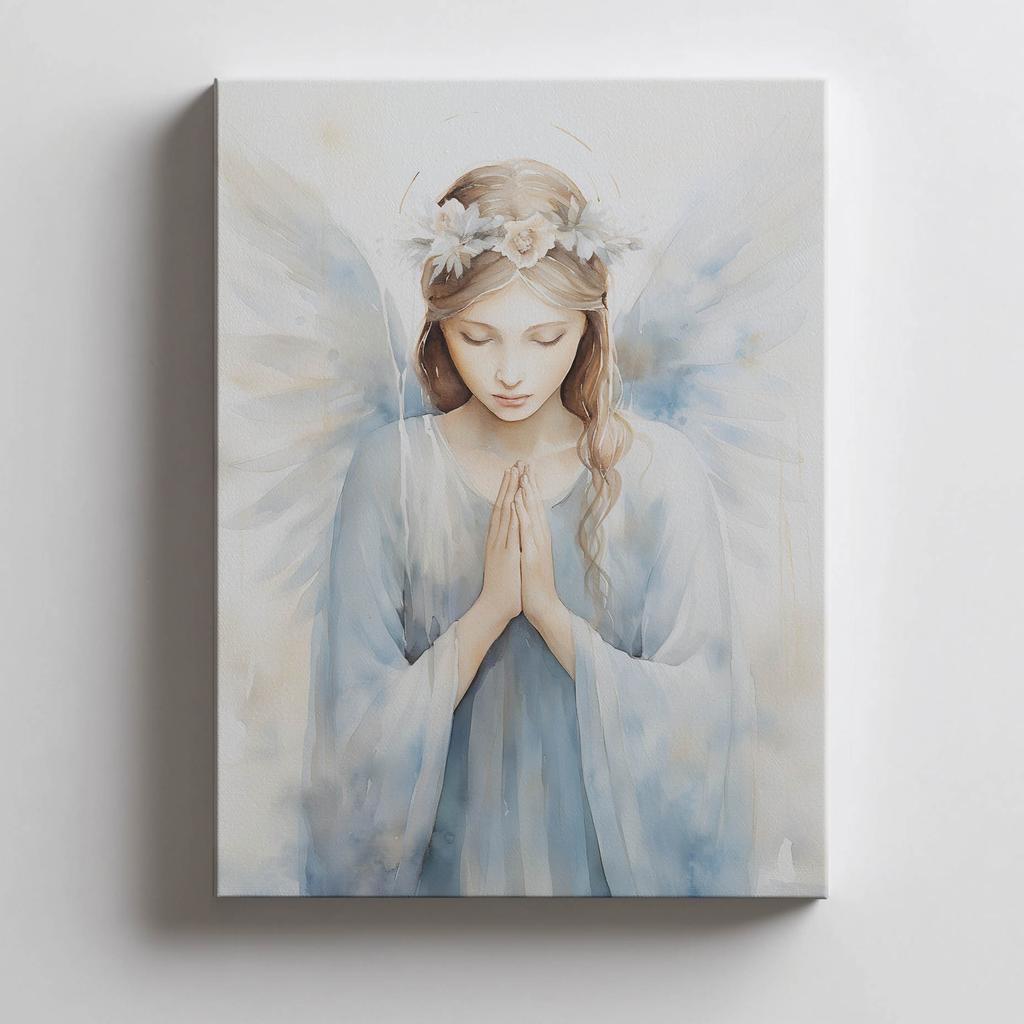 Plakat Portret Anioła W Delikatnej Sukni Plakat Portret Anioła W Delikatnej Sukni, 40X50 Cm, Rama Aluminiowa Złota, Papier Matowy 230 Gsm