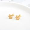 Korean Fashion Clover Ear Cuffs & Snowflake Stud Earrings - Non-Fading Luxury Design