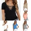 Women Short Sleeve T-Shirt Sexy V-Neck Tops Ladies Summer Casual Pullover Blouse