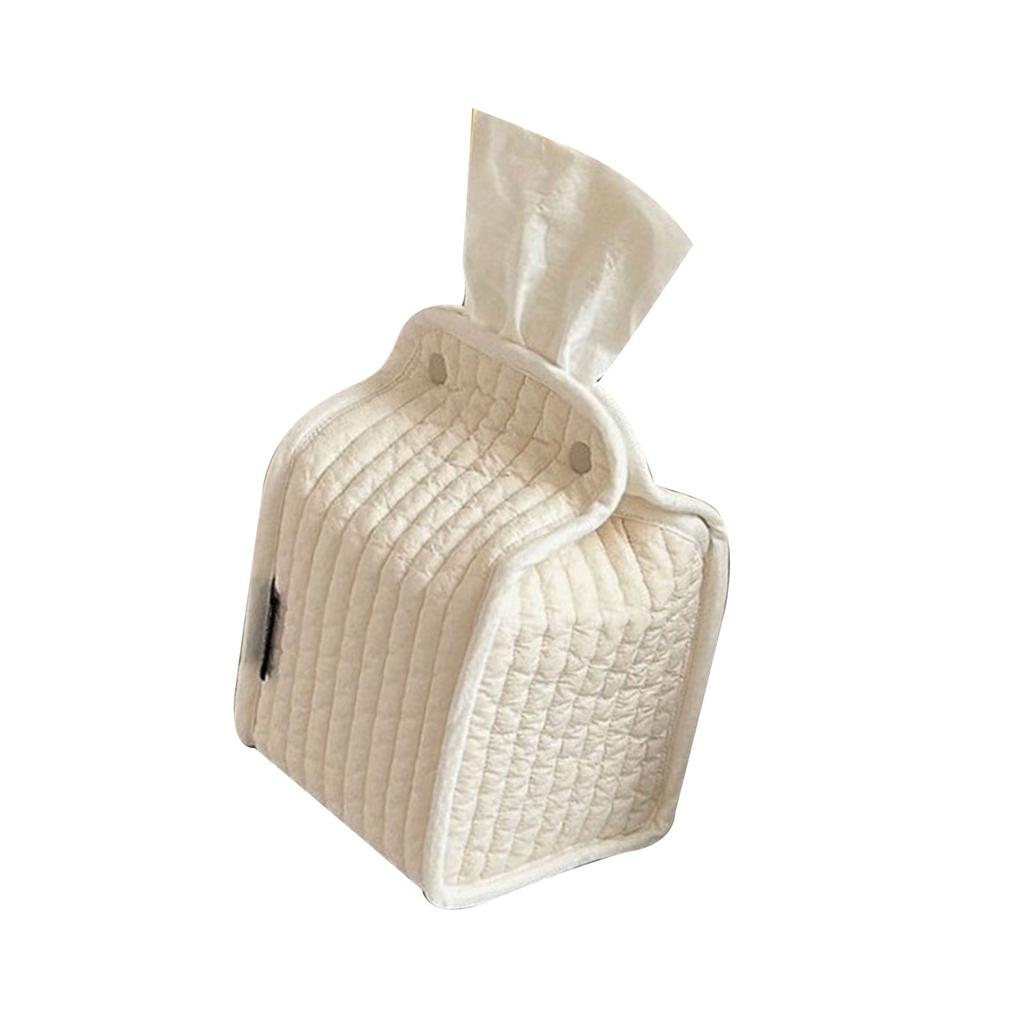 Stylish Striped Fabric Standing Tissue Holder With Removable Designs for Home Office Storage Organization