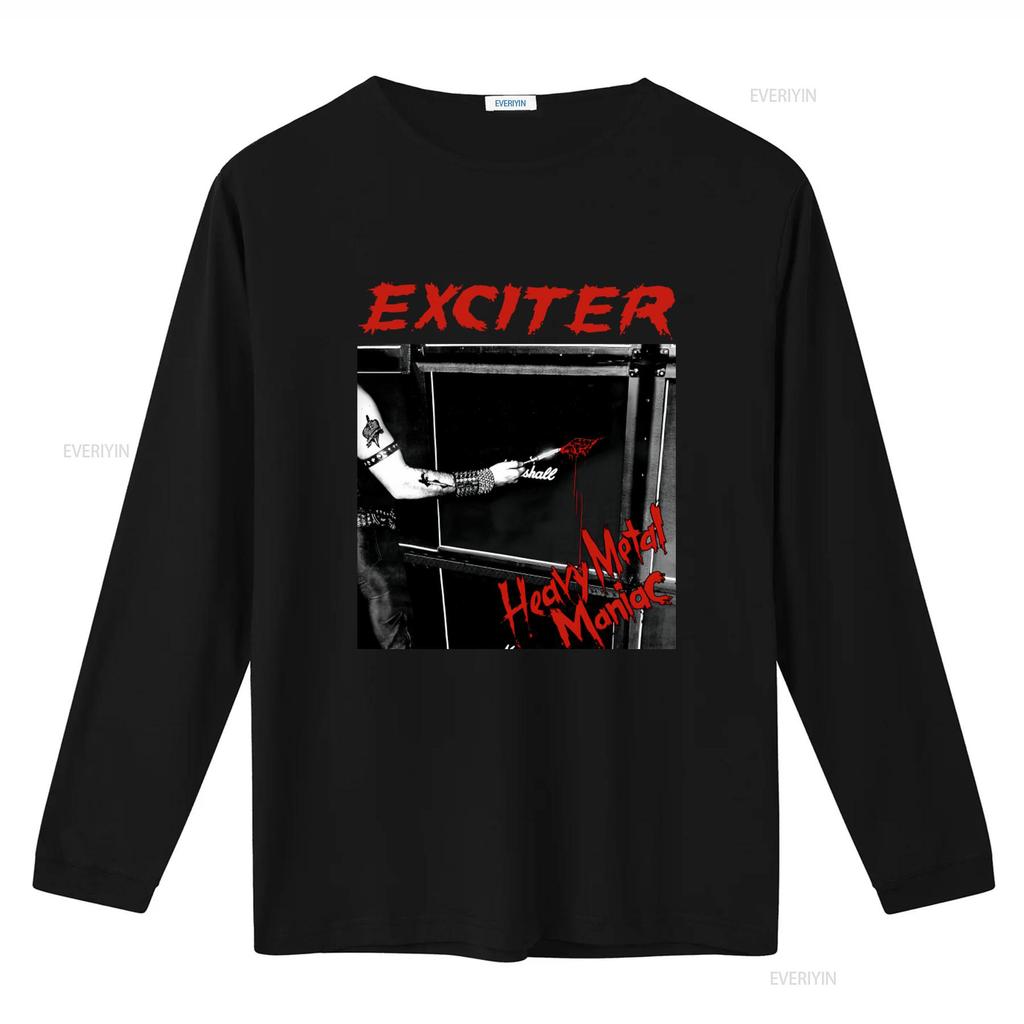 Exciter Heavy Metal Maniac Music T Shirt for Rock Fans Vintage Washed Fashion Breathable Streetwear Stretched Graphic Soft