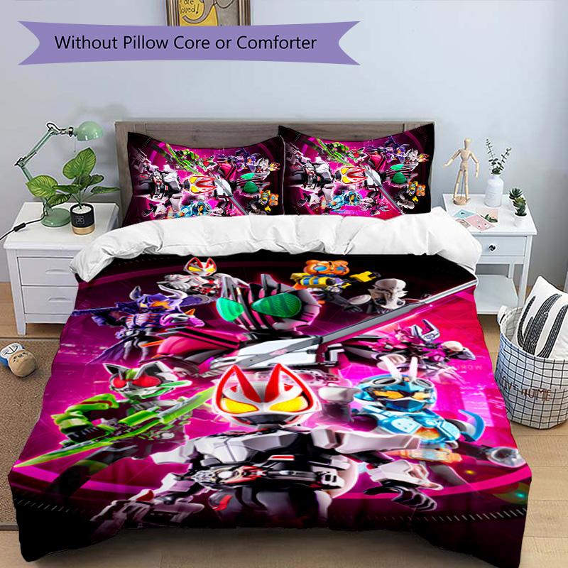3pcs UFO Robo Grendizer3 pattern bedding set duvet cover set includes duvet cover &pillowcases, perfect all season bedroom decoration & gift