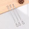 3 Pcs Safe 20Cm Safety Security Cable Wire Stainless Steel Sliver Stage Lights Rope Double Loop Daily