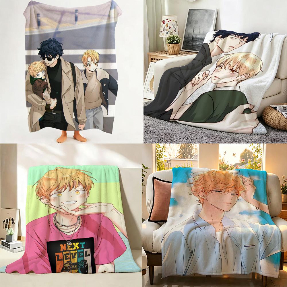 Comic L Love I Is A An I Illusion Throw Flannel Throw Blanket Suitable for Sofa Living Room Bedroom