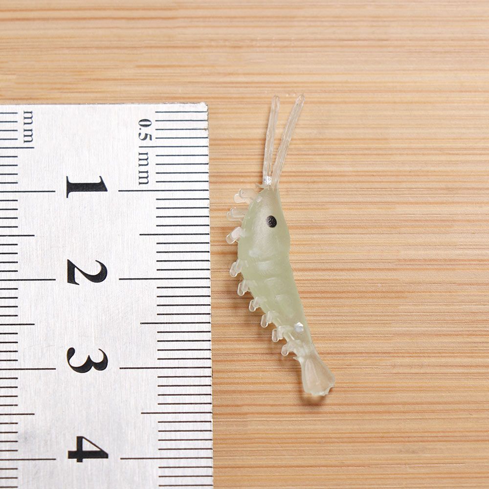 10/20/30/50 Stück Tragbare Biomimetische Kreative Weiche Hakenwürmer Silikon Leuchtende Garnelen Angelköder Meeresfischerei Garnelen Köder