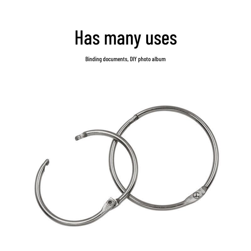 Metal Loose-Leaf Rings: Easy Open/Close for Notebooks, DIY Photo Albums, Card Binding