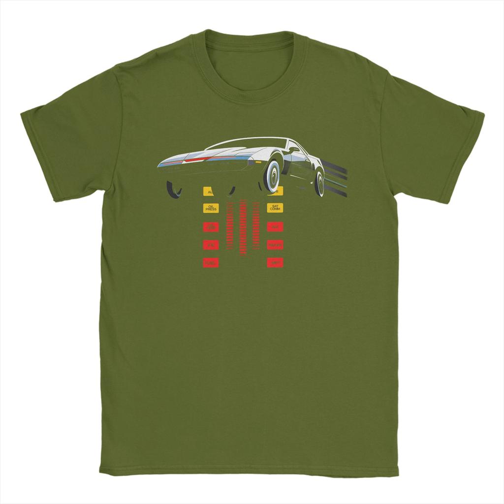 T-shirt KITT Knight Rider da Uomo 100% Cotone Fantastica Maglietta Girocollo T-Shirt Manica Corta Top Regalo